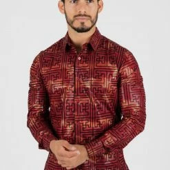 Guadalajara Western Wear Platini Men's Digital Button Up Shirt - MFL8462 Long Sleeve Shirts / Camisas Manga Larga