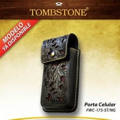 Guadalajara Western Wear Tombstone Leather Tooled Floral Cell Phone Case Accessories