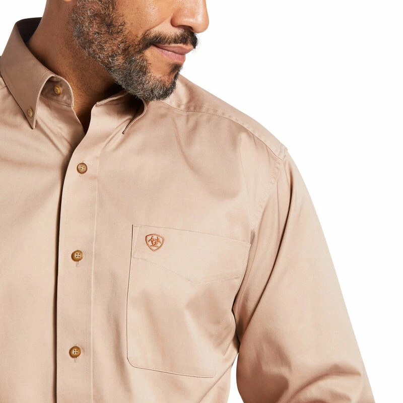 Guadalajara Western Wear Ariat Solid Twill Kahki/Bronze Classic Long Sleeve Shirt Men 4 Guadalajara Western Wear Ariat Solid Twill Kahki/Bronze Classic Long Sleeve Shirt Men