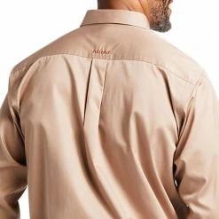 Guadalajara Western Wear Ariat Solid Twill Kahki/Bronze Classic Long Sleeve Shirt Men 9 Guadalajara Western Wear Ariat Solid Twill Kahki/Bronze Classic Long Sleeve Shirt Men