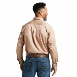 Guadalajara Western Wear Ariat Solid Twill Kahki/Bronze Classic Long Sleeve Shirt Men 10 Guadalajara Western Wear Ariat Solid Twill Kahki/Bronze Classic Long Sleeve Shirt Men