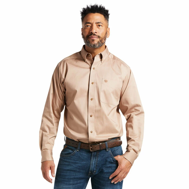 Guadalajara Western Wear Ariat Solid Twill Kahki/Bronze Classic Long Sleeve Shirt Men 7 Guadalajara Western Wear Ariat Solid Twill Kahki/Bronze Classic Long Sleeve Shirt Men