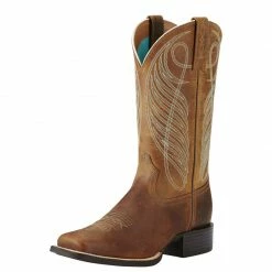 Guadalajara Western Wear Women Round Up Wide Square Toe Western Boot