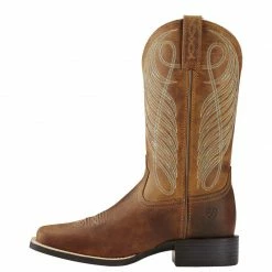 Guadalajara Western Wear Women Round Up Wide Square Toe Western Boot