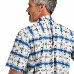 Guadalajara Western Wear Men Ariat Ventek Twilight Blue Serape Classic Short Sleeve Shirt 15 Guadalajara Western Wear Men Ariat Ventek Twilight Blue Serape Classic Short Sleeve Shirt