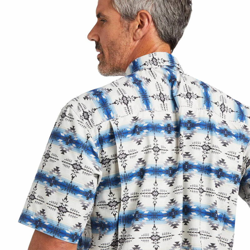 Guadalajara Western Wear Men Ariat Ventek Twilight Blue Serape Classic Short Sleeve Shirt 9 Guadalajara Western Wear Men Ariat Ventek Twilight Blue Serape Classic Short Sleeve Shirt