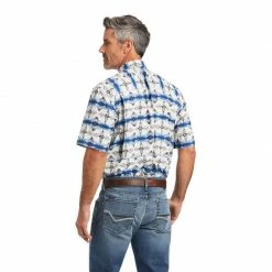 Guadalajara Western Wear Men Ariat Ventek Twilight Blue Serape Classic Short Sleeve Shirt 12 Guadalajara Western Wear Men Ariat Ventek Twilight Blue Serape Classic Short Sleeve Shirt