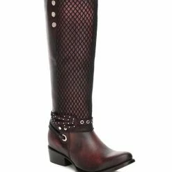 Women Cuadra Wax Vino Bovine Leather Tall Boot
