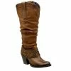 Cuadra Walnut Bovine Leather Tall Boot Women