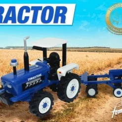 Guadalajara Western Wear Toys / Juguetes Tombstone 100% Handmade Wood Tractor Playset (Blue)