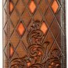 Guadalajara Western Wear Accessories Mens Roughy Signature Diamond Tooled Rodeo Wallet Rodeo Brown