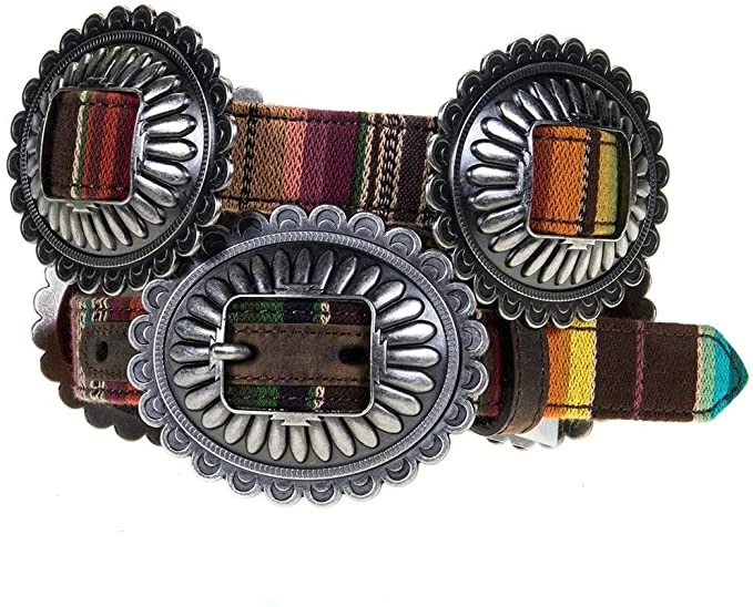 Guadalajara Western Wear Womens Serape Concho Belt 3 Guadalajara Western Wear Womens Serape Concho Belt