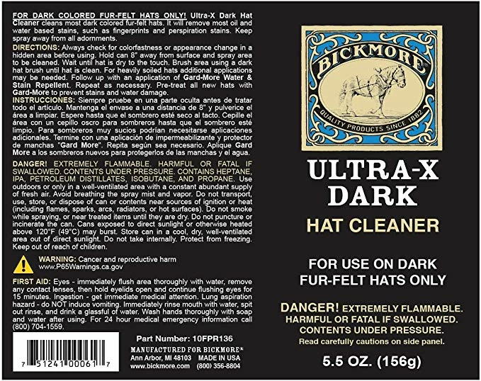Guadalajara Western Wear Bickmore Ultra X Dark Hat Cleaner 4 Guadalajara Western Wear Bickmore Ultra X Dark Hat Cleaner
