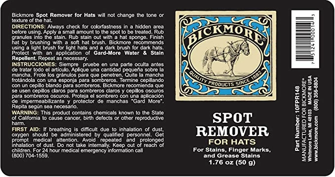 Guadalajara Western Wear Bickmore Spot Remover For Hats Boot & Hat Care 4 Guadalajara Western Wear Bickmore Spot Remover For Hats Boot & Hat Care