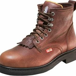 Guadalajara Western Wear Cactus Men's 6" 6730 Dark Brown Kiltie Lacer Work Boots