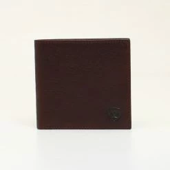 Guadalajara Western Wear Accessories Ariat Men's Bi-Fold Wallet Shield Concho Dark Copper