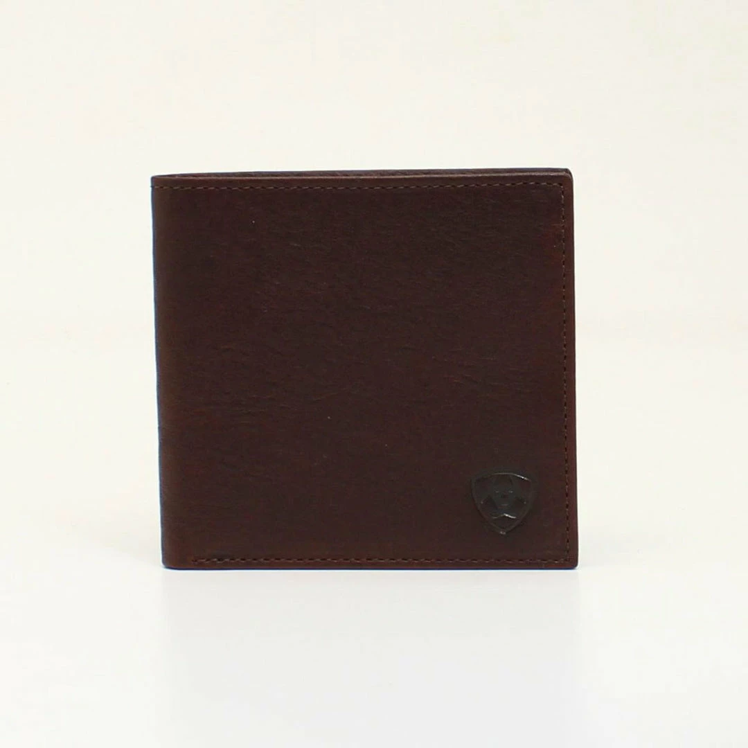 Guadalajara Western Wear Accessories Ariat Men's Bi-Fold Wallet Shield Concho Dark Copper