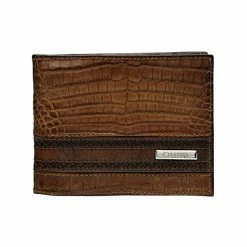 Guadalajara Western Wear Cuadra Porto Maple Caiman Leather Wallet