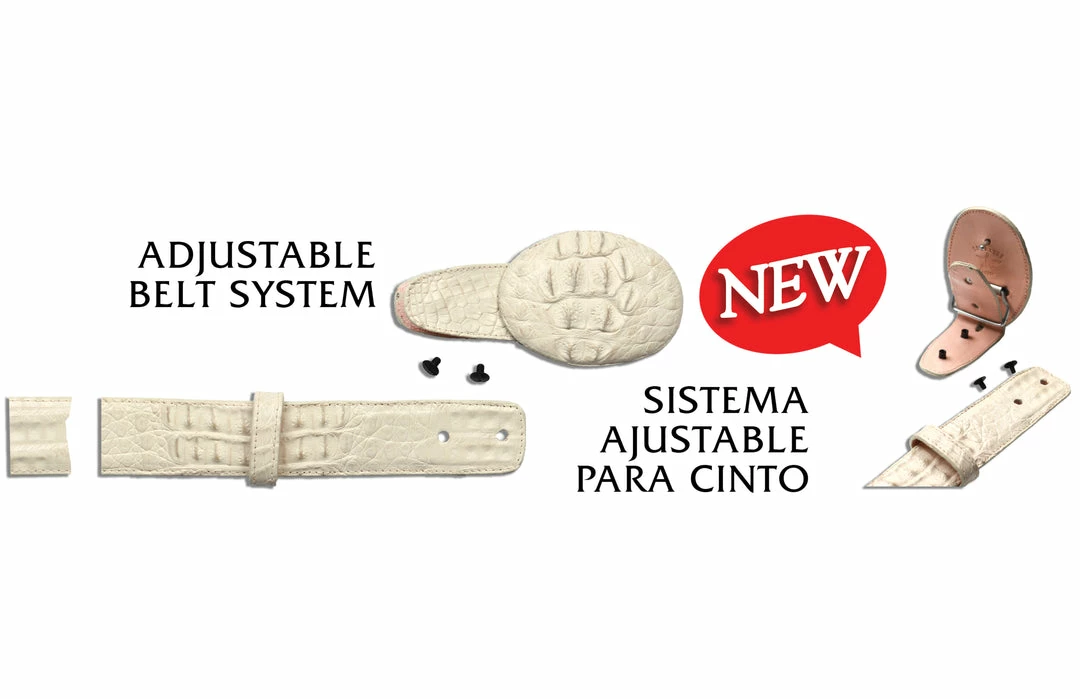 Guadalajara Western Wear Los Altos Caiman Belly Cowboy Belt Men