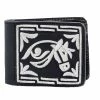 Guadalajara Western Wear White Diamond Piteada Leather Wallet - Negro Accessories