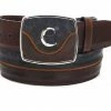 Guadalajara Western Wear Men Cuadra Desert Navy Blue Modern Leather Belt