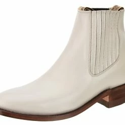 Guadalajara Western Wear White Diamond Horma Welt Piel Napa Botin Charro - Hueso Men