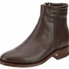 Guadalajara Western Wear Men White Diamond Piel Napa Botin Charro Casual - Brown