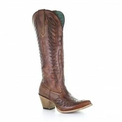 Guadalajara Western Wear Corral Boots Women's Shoes Cognac Snip Toe Tall Boot