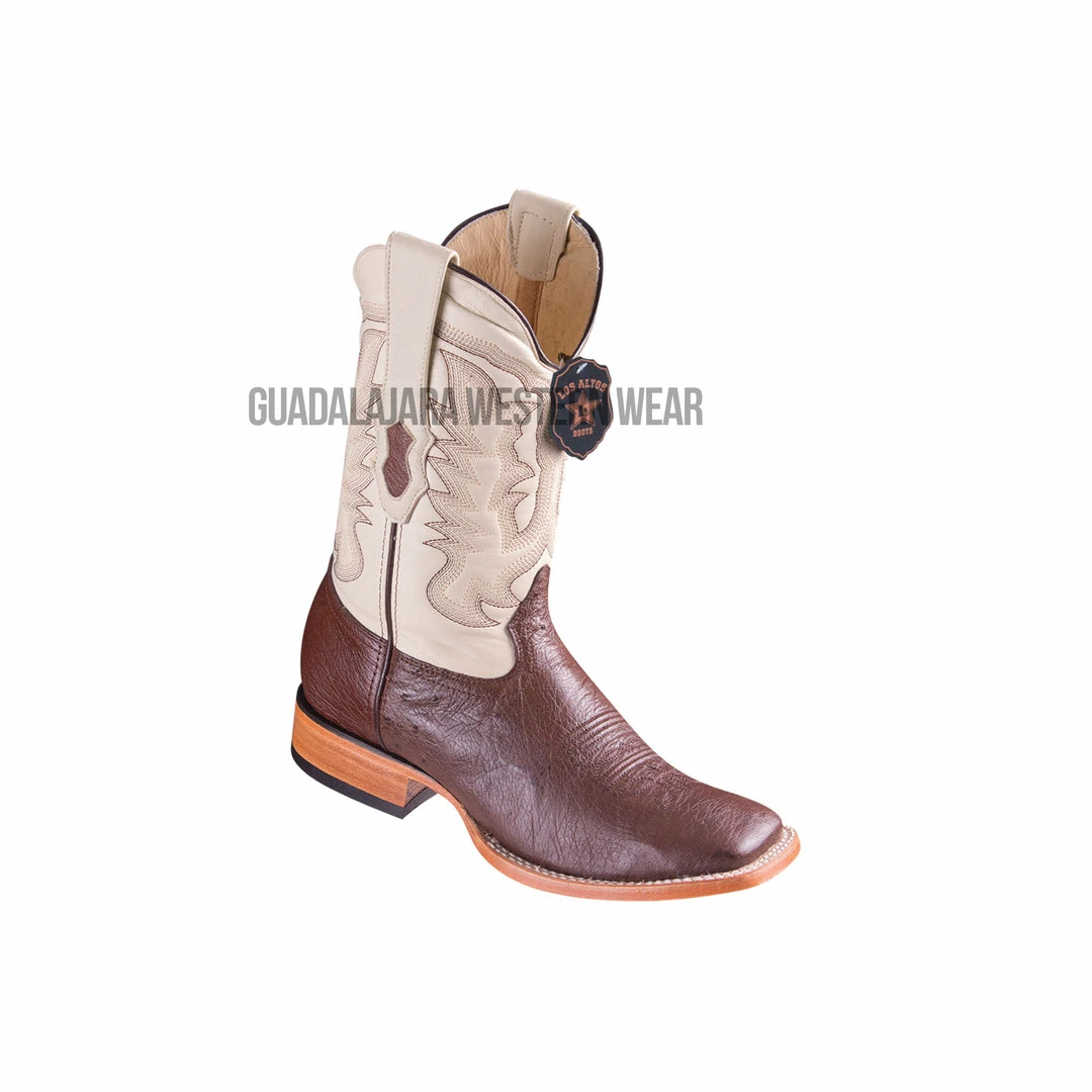 Guadalajara Western Wear Los Altos Brown Ostrich Belly Wide Square Toe Cowboy Boots Men 3 Guadalajara Western Wear Los Altos Brown Ostrich Belly Wide Square Toe Cowboy Boots Men