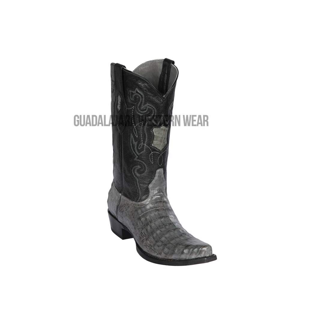 Guadalajara Western Wear Los Altos Gray Caiman Belly Snip Toe Cowboy Boots 3 Guadalajara Western Wear Los Altos Gray Caiman Belly Snip Toe Cowboy Boots