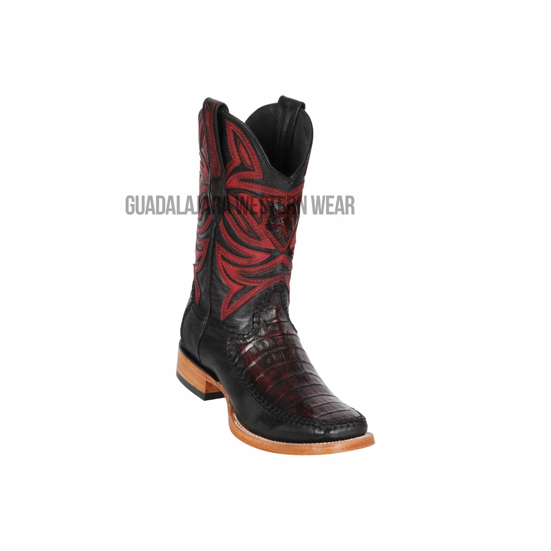 Guadalajara Western Wear Los Altos Faded Gray Caiman Belly & Deer Wide Square Toe Cowboy Boots Men 3 Guadalajara Western Wear Los Altos Faded Gray Caiman Belly & Deer Wide Square Toe Cowboy Boots Men