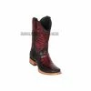 Guadalajara Western Wear Los Altos Faded Burgundy Caiman Belly & Deer Wide Square Toe Cowboy Boots 2 Guadalajara Western Wear Los Altos Faded Burgundy Caiman Belly & Deer Wide Square Toe Cowboy Boots