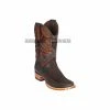 Guadalajara Western Wear Los Altos Brown Suede Python & Deer Wide Square Toe Cowboy Boots 1 Guadalajara Western Wear Los Altos Brown Suede Python & Deer Wide Square Toe Cowboy Boots
