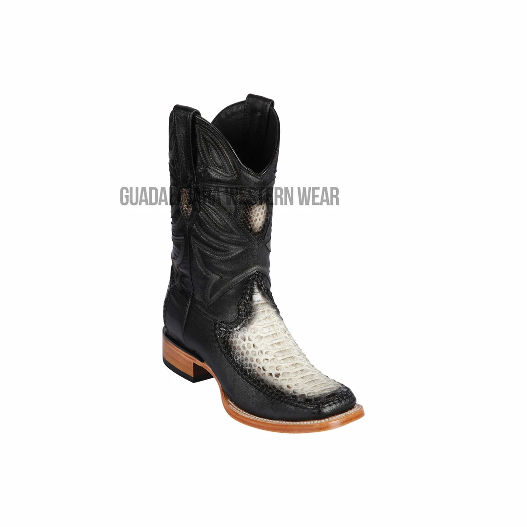 Guadalajara Western Wear Men Los Altos Natural Python & Deer Wide Square Toe Cowboy Boots 3 Guadalajara Western Wear Men Los Altos Natural Python & Deer Wide Square Toe Cowboy Boots