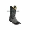 Guadalajara Western Wear Los Altos Faded Grey Caiman Tail Wide Square Toe Cowboy Boots Men