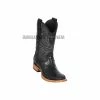Guadalajara Western Wear Men Los Altos Black Teju & Deer Wide Square Toe Cowboy Boots 1 Guadalajara Western Wear Men Los Altos Black Teju & Deer Wide Square Toe Cowboy Boots