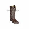 Guadalajara Western Wear Men Los Altos Brown Caiman Hornback J Toe Cowboy Boots