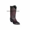 Guadalajara Western Wear Los Altos Black Cherry Caiman Hornback J Toe Cowboy Boots