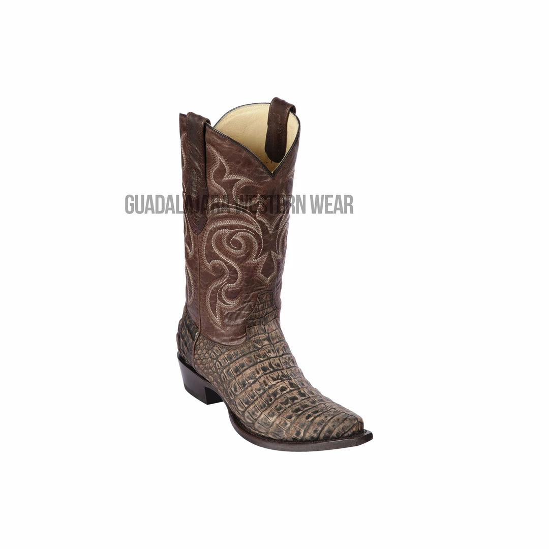 Guadalajara Western Wear Los Altos Sanded Brown Caiman Belly Snip Toe Cowboy Boots Men 3 Guadalajara Western Wear Los Altos Sanded Brown Caiman Belly Snip Toe Cowboy Boots Men