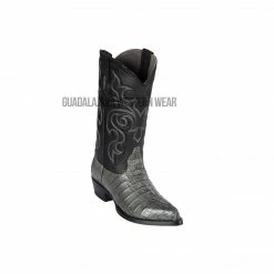 Guadalajara Western Wear Los Altos Gray Caiman Tail J Toe Cowboy Boots Men