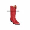 Guadalajara Western Wear Los Altos Red Caiman Tail J Toe Cowboy Boots