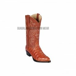 Guadalajara Western Wear Los Altos Cognac Caiman Tail J Toe Cowboy Boots Men