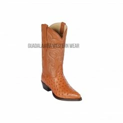 Guadalajara Western Wear Los Altos Honey Ostrich J Toe Cowboy Boots Men