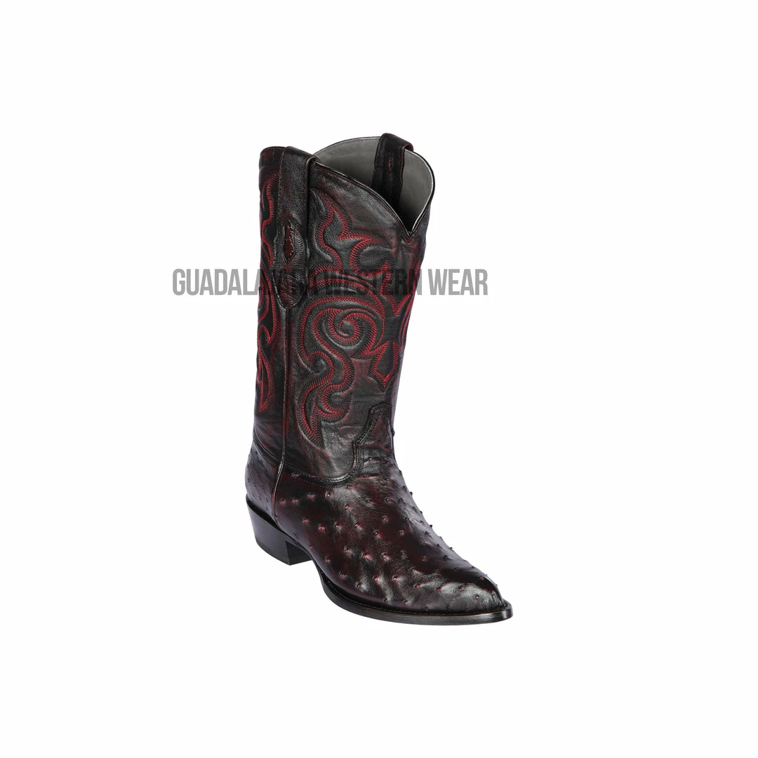 Guadalajara Western Wear Los Altos Black Cherry Ostrich J Toe Cowboy Boots 3 Guadalajara Western Wear Los Altos Black Cherry Ostrich J Toe Cowboy Boots