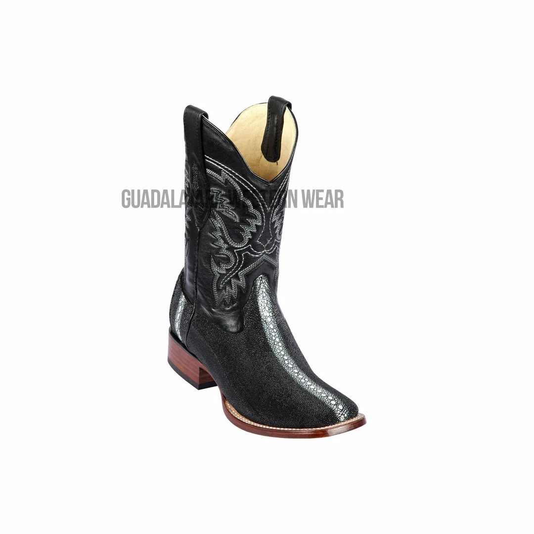 Guadalajara Western Wear Los Altos Black Stingray Rowstone Wide Square Toe Cowboy Boots 3 Guadalajara Western Wear Los Altos Black Stingray Rowstone Wide Square Toe Cowboy Boots