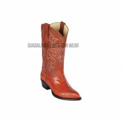 Guadalajara Western Wear Men Los Altos Cognac Ostrich Leg J Toe Cowboy Boots