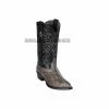 Guadalajara Western Wear Los Altos Rustic Black Python J Toe Cowboy Boots 2 Guadalajara Western Wear Los Altos Rustic Black Python J Toe Cowboy Boots