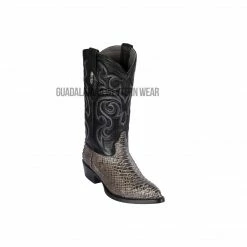 Guadalajara Western Wear Los Altos Rustic Black Python J Toe Cowboy Boots