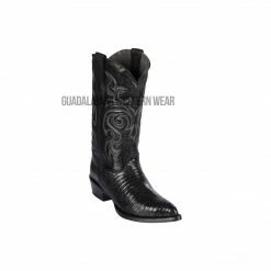 Guadalajara Western Wear Los Altos Black Teju J Toe Cowboy Boots Men