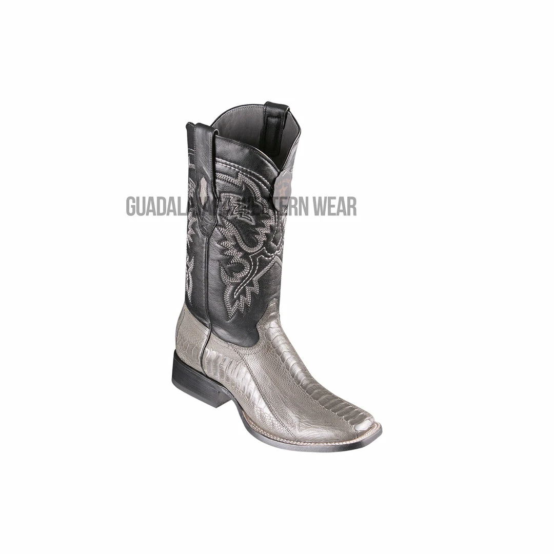 Guadalajara Western Wear Los Altos Gray Ostrich Leg Wide Square Toe Cowboy Boots 3 Guadalajara Western Wear Los Altos Gray Ostrich Leg Wide Square Toe Cowboy Boots